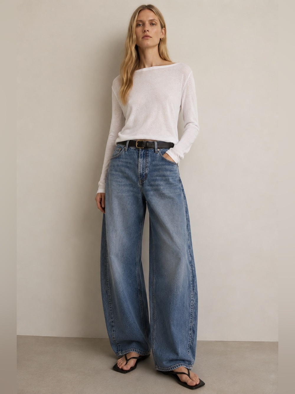 Banana Republic Loose Barrel Jeans 29 High Rise Wide Leg Denim Retails $140